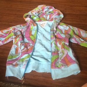 T2 Love psychedelic zip up sweatshirt